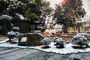 苏州三中融合课程中心校园雪景